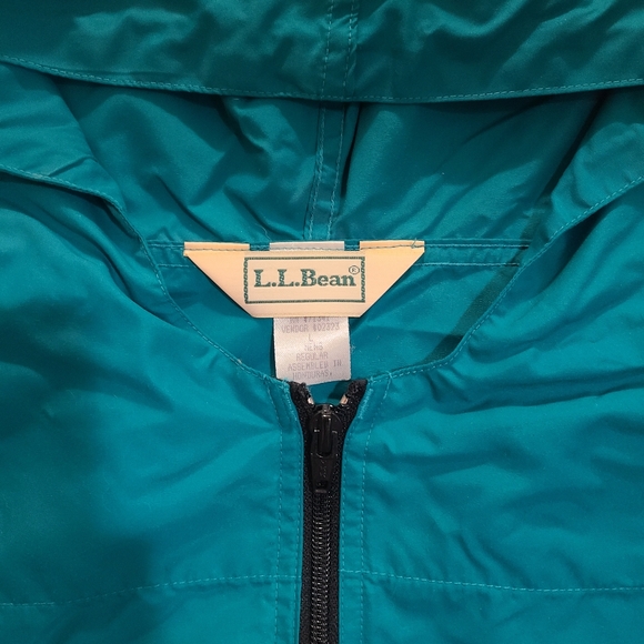 Vintage 90's LL Bean Pullover Kangaroo Rain Jacket Size Large - Picture 4 of 7